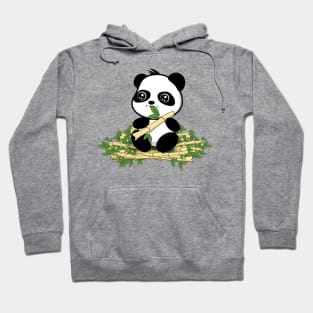 Panda Eating Bamboo Hoodie